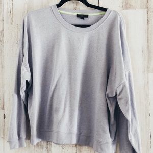 J crew Brushed Fleece Sweatshirt Blue Gray